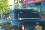 تصویر تاکسی بنز با پلاک اصفهان در کالیفرنیا