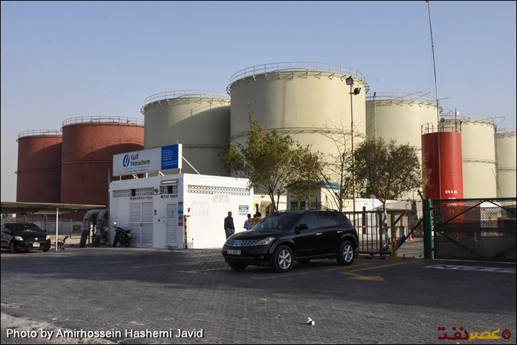 مخازن ذخیره سازی سوخت یک شرکت نفتی در منطقه آزاد حمریه